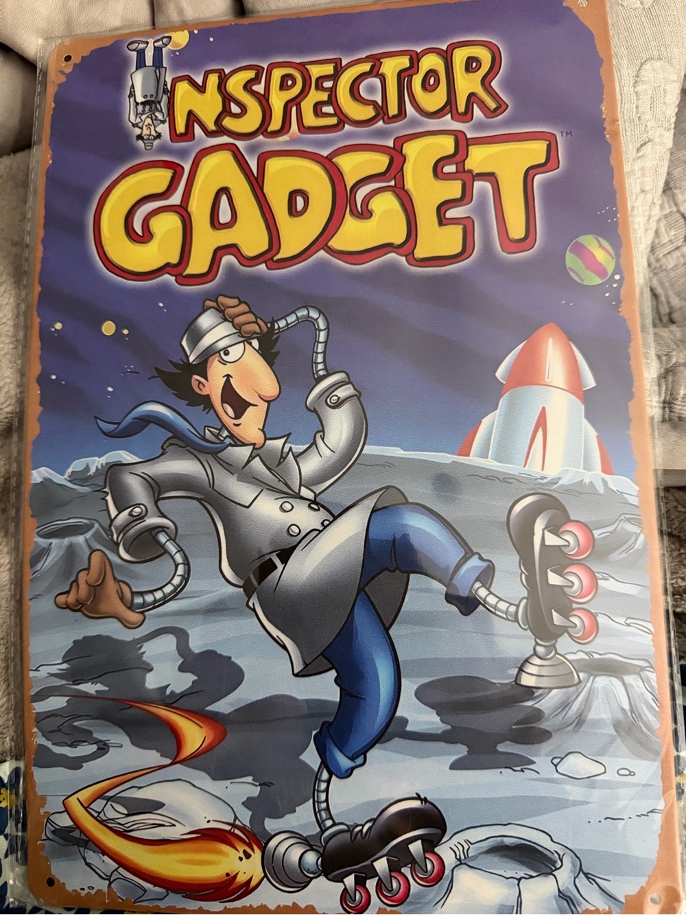Inspector Gadget Tin Sign New with Tags